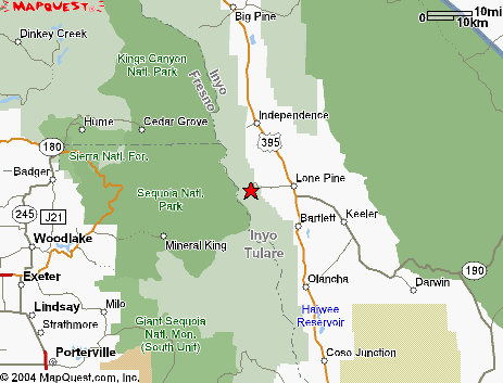 Mount Whitney (14,508 ft) and Mount Muir (14,015 ft), Lone Pine, California